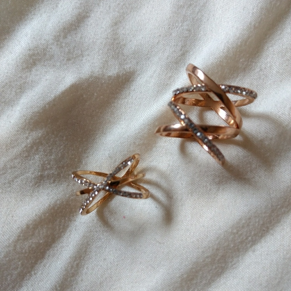 Gold Cross Rings (2 set) - Picture 3 of 4